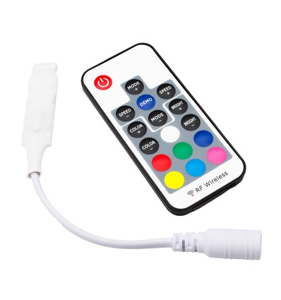 Mini RGB controller inkl. fjärrkontroll - 12V (72W), 24V (144W)