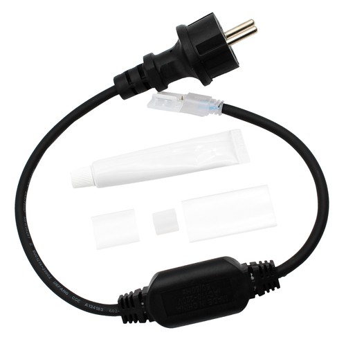 50cm Vattentät kontakt för 230V LED-strip (Slim COB) - Inkl. ändstycke, 230V