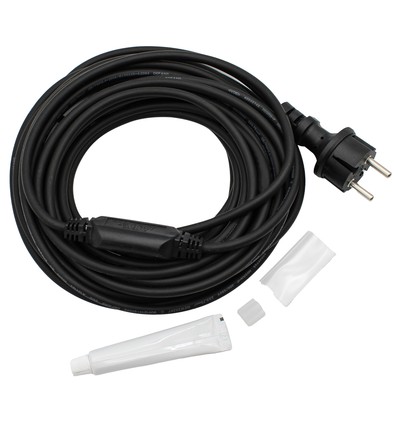 Vandtæt stik til 230V LED strip (Slim COB) - 10 meter, Inkl. endeprop, 230V