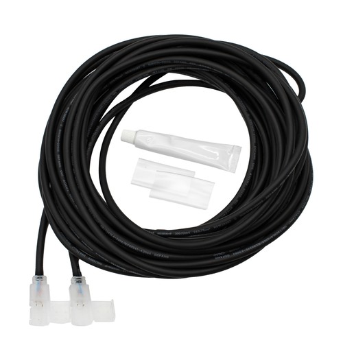 12 m vattentät skarvkabel för 230V LED-strip (Slim COB) - Perfekt för grindar och portar, 230V