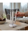 4-pack vita LED-stearinljus inkl. laddningsbas - Ø2cm, Höjd: 25cm, antikljus, inkl. fjärrkontroll, timer