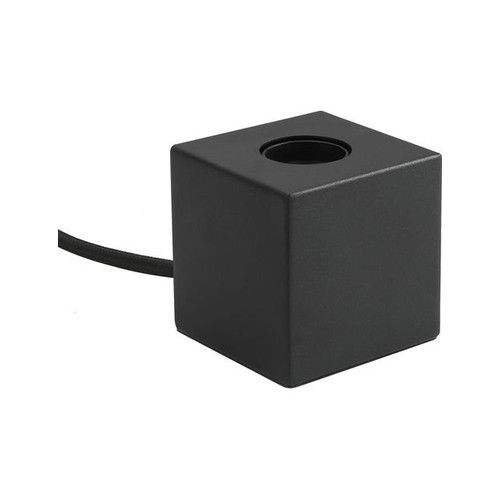 Cube E27 bordslampa - Svart satin, max. 60W, utan ljuskälla