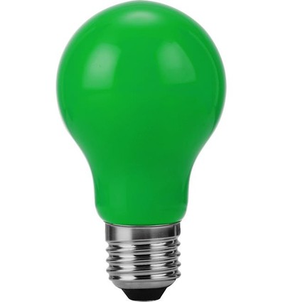 E27 1W LED-filamentlampa - A60, Grön, Party Colour Premium