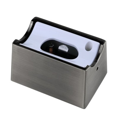 2 st. S14s-lamphållare i borstad krom - Metallhölje, set om 2