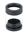 Gummiring för E27-sockel - Vattenavvisande, svart, 2 delar