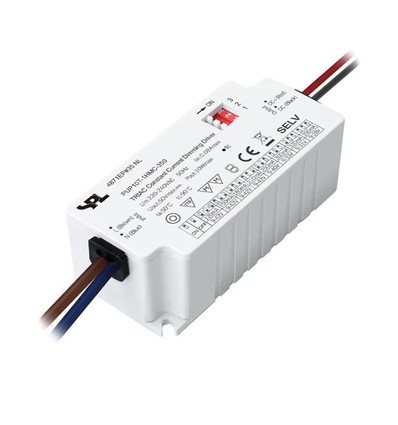 10W / 120-350mA dimbar LED-driver - 9-42V, Triac fasdimring, konstantström