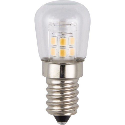 E14 2W LED kylskåpslampa - 5,1cm, klar, 2700K