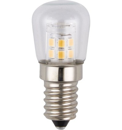 E14 2W LED kylskåpslampa - 5,1cm, klar, 2700K
