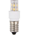 E14 1,7W LED-rörlampa, 10-30V - 5,2cm, 180lm, AC/DC, varmvit, klart glas