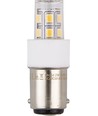 BA15d 2W LED-rörlampa, 10-30V - 4,7cm, 190lm, klart glas, 2700K