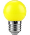 E27 1W LED-kronljuslampa - G45, gul, 50lm, Party Colour