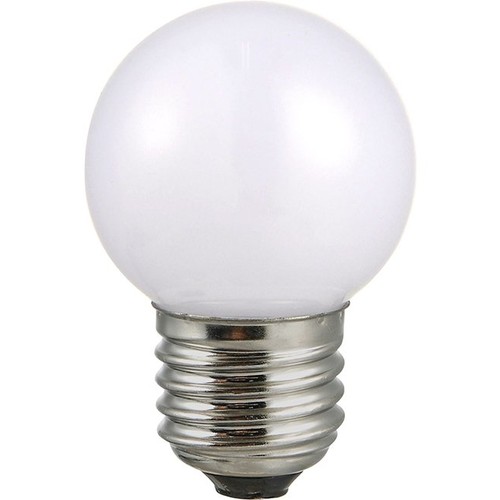 E27 2W LED-klotlampa - G45, 100lm, opalt glas, 3000K