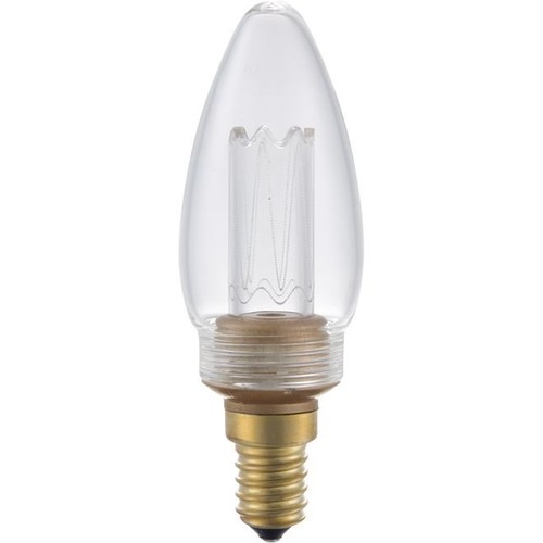 E14 2,5W dimbar LED vintage-lampa - C35, 2000K, klart glas, 65lm
