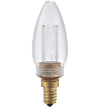 E14 2,5W dimbar LED vintage-lampa - C35, 2000K, klart glas, 65lm