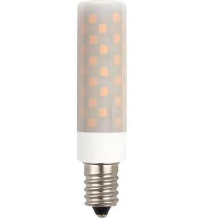 E14 6W LED-rörlampa - 8cm, 660lm, dimbar, opalt glas