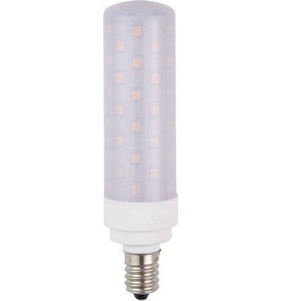 E14 10W LED-rörlampa, 11,8cm - 1050lm, dimbar, opalt glas