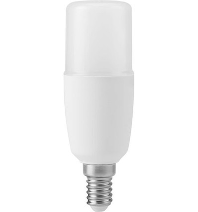 E14 7W LED-rörlampa, 10,8cm, 95-265V - 810lm, opalt glas