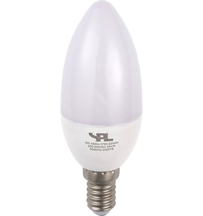 E14 4W dimbar LED-kronlampa - DimToWarm, 2000-2700K, C37, opalt glas