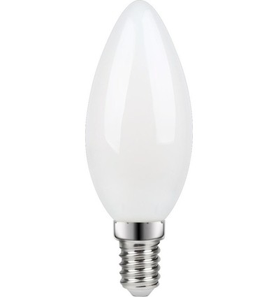 E14 3W dimbar LED-kronljuslampa - C35, matt glas, 2700K, filament