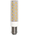 8cm / 6W dimbar BA15d LED-lampa - 840lm, 3000K, klart glas, AC/DC