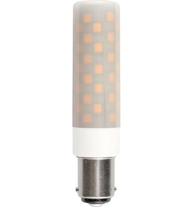 8cm / 6W dimbar BA15d LED-rörlampa - 660lm, opalglas, 3000K