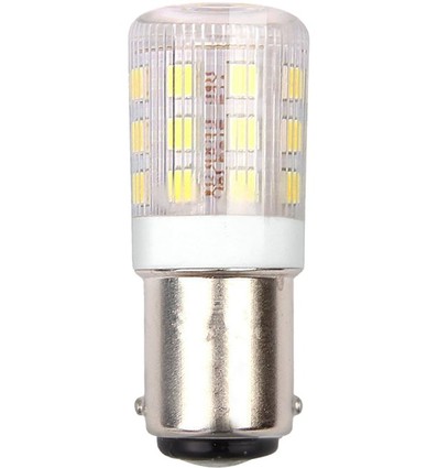 BA15d 3W LED-rörlampa, 10-24V - 4,5cm, 250lm, 3000K, klart glas