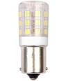 BA15s 3W LED-rörlampa, 10-24V - 4,5cm, 250lm, klart glas, varmvit