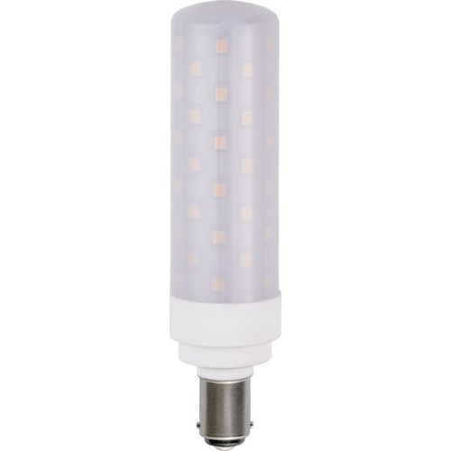 BA15d 11,3cm / 10W dimbar LED rörlampa - 1050lm, opalglas, varmvit