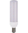 BA15d 11,3cm / 10W dimbar LED rörlampa - 1050lm, opalglas, varmvit