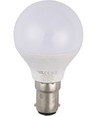 BA15d 3W LED-klotlampa, 12-60V - G45, opalglas, 250lm, varmvit