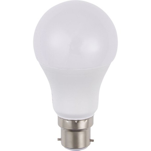 BA22d 5,5W LED-lampa, 12-60V - A60, 600lm, opalglas, 3000K