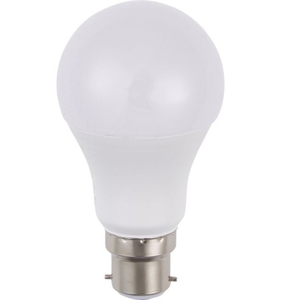 BA22d 5,5W LED-lampa, 12-60V - A60, 600lm, opalglas, 3000K