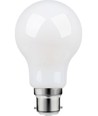 B22d 8W dimbar LED-lampa - A60, filament, matt glas, 806lm, varmvit