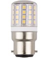 BA22d 4,5W LED-rör, 24-30V - 5,8cm, 550lm, 3000K, klart glas, AC/DC