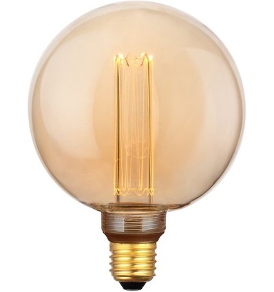 E27 3,5W dimbar LED vintage-lampa - G125, 1800K, guldglas, 120lm