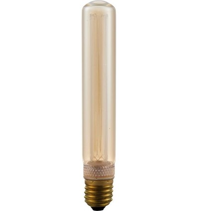 E27 2,5W dimbar LED vintage-lampa - 18,5cm, 1800K, guldglas, Tube T30