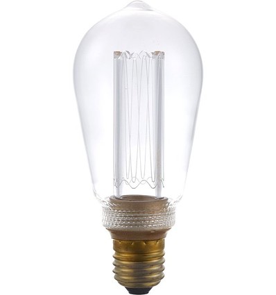 E27 3,5W dimbar LED Vintage-lampa - ST64, 2000K, Rustika, klart glas