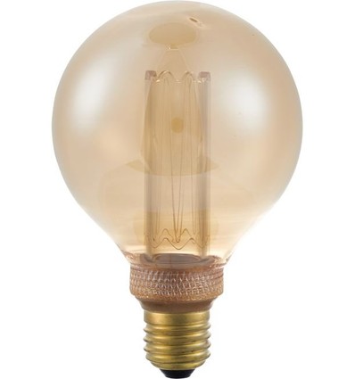 E27 3,5W dimbar LED vintage-lampa - G95 Globe, 1800K, guldglas, 100lm
