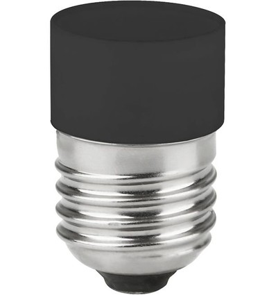 E27 3,4W dimbar LED-rörlampa - 4,5cm, 2700K, svart, No Side Glow
