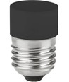 E27 3,4W dimbar LED-rörlampa - 4,5cm, 2700K, svart, No Side Glow