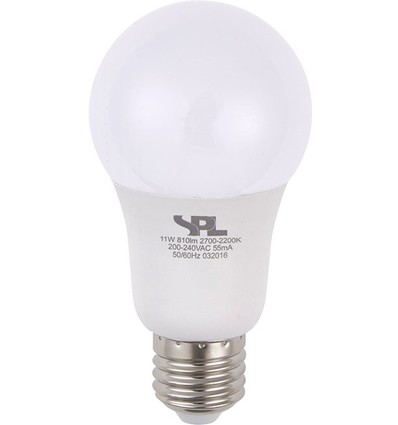 E27 11W dimbar LED-lampa - DimToWarm, 2000-2700K, A60, opalt glas, 810lm