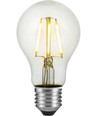 E27 4W LED-filamentlampa med ljussensor - A60, 470lm, 2700K, klart glas