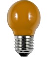 E27 1W LED-klotlampa - G45, Orange, Party Colour Premium