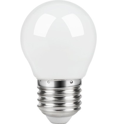 E27 2,8W dimbar LED-kronlampa - G45, filament, frostat glas, 2700K