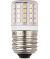 E27 3W LED-rörlampa - 6cm, 400lm, klart glas, 3000K, AC/DC
