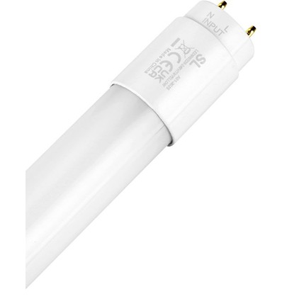 121,2cm / 18W T8 LED-lysör - Röd, Glas, Direkt/Ballast-kompatibel