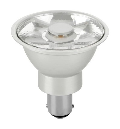 8W LED Ba15d AR56-lampa, 12V - 480lm, 10°, dimbar, 2700K, grå finish