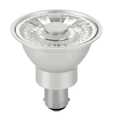 8W LED Ba15d AR56-lampa, 12V - 480lm, 30°, 2700K, dimbar, grå, AC/DC