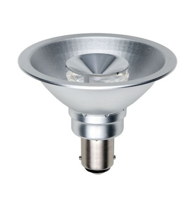 BA15d AR70 9W LED-lampa, 12V - 450lm, 24°, dimbar, varmvit