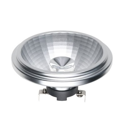 G53 AR111 12W dimbar LED-lampa, 12V - 690lm, 2700K, 35 grader, grå kant